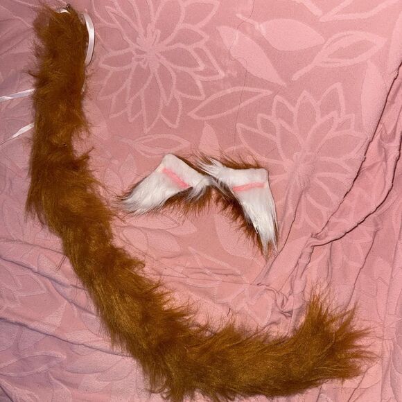 Fuzzy Cat Ears and Posable Tail Bundle - Picture 3 of 3